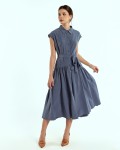 SIXDO Woven Flared Dress for Women